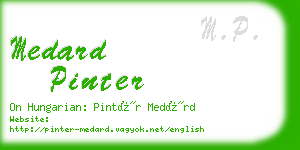 medard pinter business card